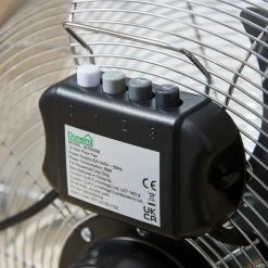 Dunelm 16inch Black Pedestal Fan -Modern Rugs Home 30795407 alt02