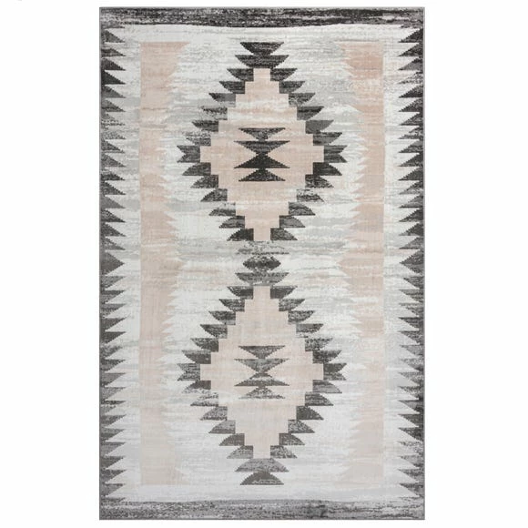 Dunelm PractiRug Millie Washable Aztec Rug 4 Dunelm PractiRug Millie Washable Aztec Rug - Image 2