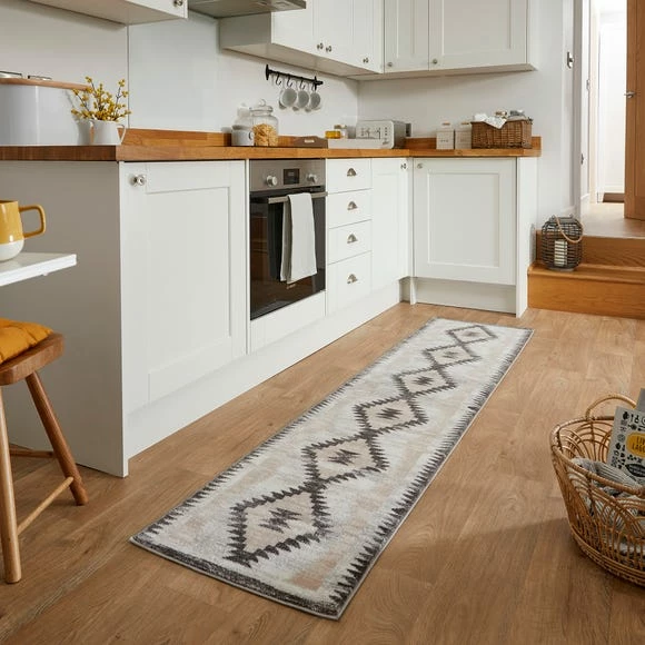 Dunelm PractiRug Millie Washable Aztec Runner 3 Dunelm PractiRug Millie Washable Aztec Runner