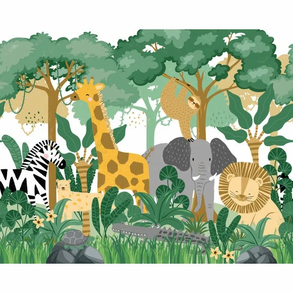 Dunelm Animal Safari Large Mural 4 Dunelm Animal Safari Large Mural - Image 2