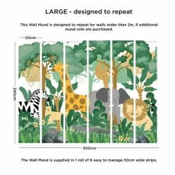 Dunelm Animal Safari Large Mural 8 Dunelm Animal Safari Large Mural -Modern Rugs Home 30796941 alt02