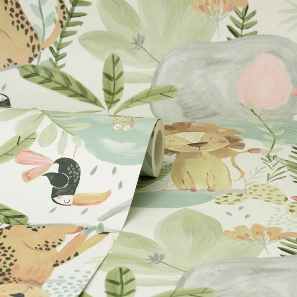 Dunelm Jungle Friends Wallpaper 4 Dunelm Jungle Friends Wallpaper - Image 2