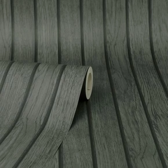Dunelm Wooden Slat Black Wallpaper 4 Dunelm Wooden Slat Black Wallpaper - Image 2