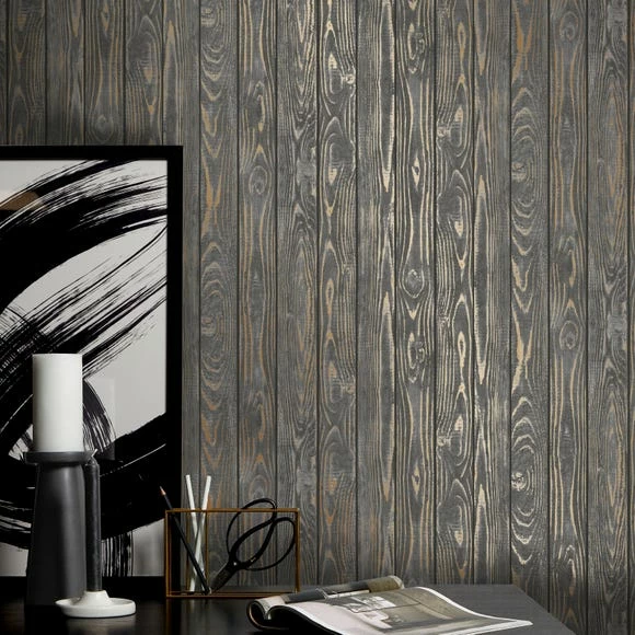 Dunelm Metallic Wood Wallpaper 3 Dunelm Metallic Wood Wallpaper