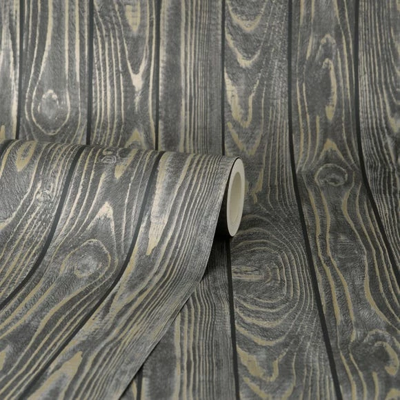 Dunelm Metallic Wood Wallpaper 5 Dunelm Metallic Wood Wallpaper - Image 3