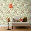 Arts And Crafts Botanical Cream Wallpaper -Modern Rugs Home 30801561