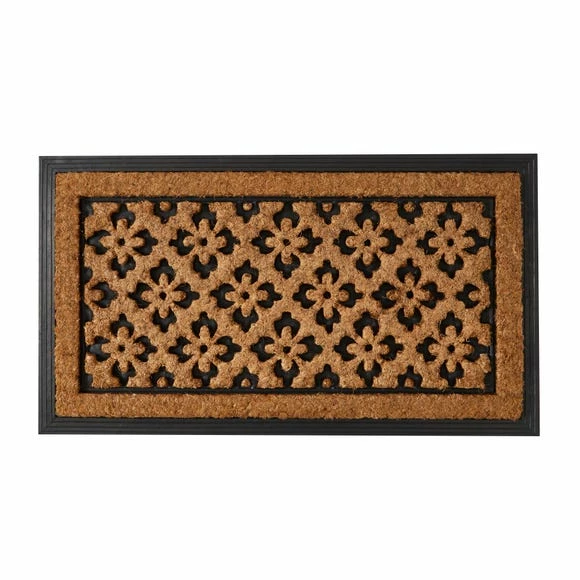Dunelm Trellis Rubber And Coir Doormat 4 Dunelm Trellis Rubber And Coir Doormat - Image 2