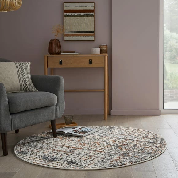 Dunelm Spencer Flatweave Circle Rug 3 Dunelm Spencer Flatweave Circle Rug