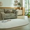 Dunelm Faux Fur Supersoft Lush Oval Rug -Modern Rugs Home 30815698
