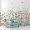 Dunelm Spring Flowers Multicoloured Mural 2 Dunelm Spring Flowers Multicoloured Mural -Modern Rugs Home 30818425