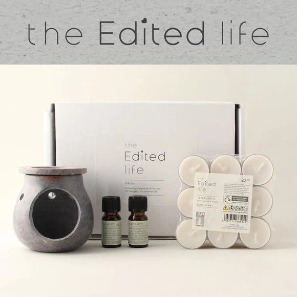 The Edited Life Bergamot & Eucalyptus Oil Burner Set 3 The Edited Life Bergamot & Eucalyptus Oil Burner Set