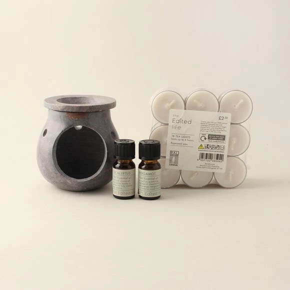 The Edited Life Bergamot & Eucalyptus Oil Burner Set 4 The Edited Life Bergamot & Eucalyptus Oil Burner Set - Image 2