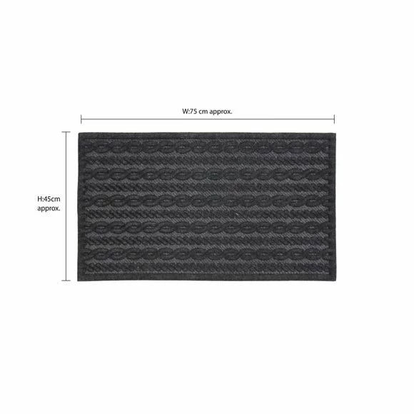 JVL Cable Knit Indoor Doormat 7 JVL Cable Knit Indoor Doormat - Image 5