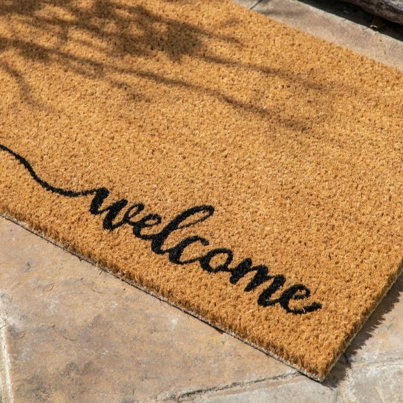 Cedar & Sage Welcome Script Coir Doormat 4 Cedar & Sage Welcome Script Coir Doormat - Image 2