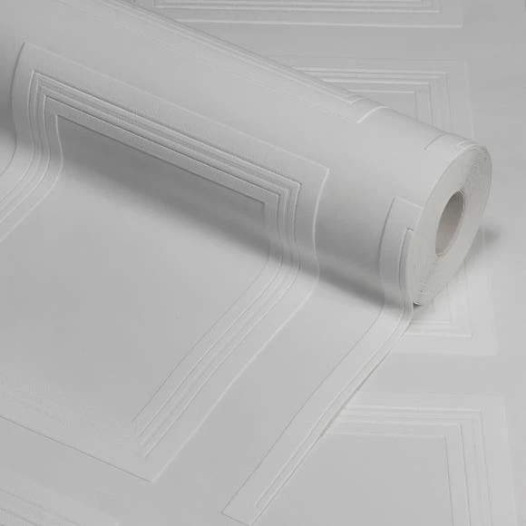 Anaglypta Pack Of 2 Edwardian Panel Luxury Paintable Wallpaper, White Blown Vinyl 3 Anaglypta Pack Of 2 Edwardian Panel Luxury Paintable Wallpaper, White Blown Vinyl