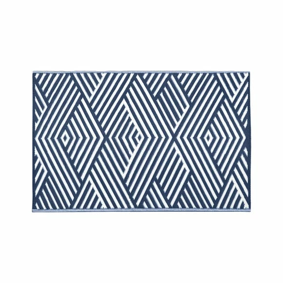 JVL Geo Reversible Plastic Woven Indoor Outdoor Rug 4 JVL Geo Reversible Plastic Woven Indoor Outdoor Rug - Image 2