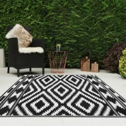 JVL Aztec Reversible Plastic Woven Indoor Outdoor Rug
