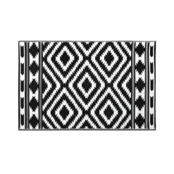 JVL Aztec Reversible Plastic Woven Indoor Outdoor Rug 9 JVL Aztec Reversible Plastic Woven Indoor Outdoor Rug -Modern Rugs Home 30844690 alt01
