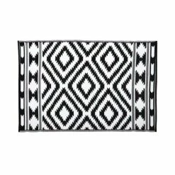 JVL Aztec Reversible Plastic Woven Indoor Outdoor Rug 10 JVL Aztec Reversible Plastic Woven Indoor Outdoor Rug -Modern Rugs Home 30844690 alt02