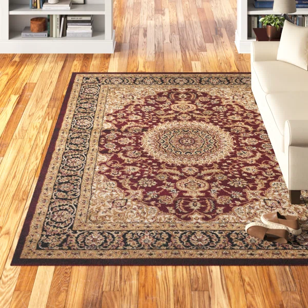 Modern Rugs Home -Modern Rugs Home ShiflettMachineWoven PowerLoomedPerformanceBurgundyRedRug